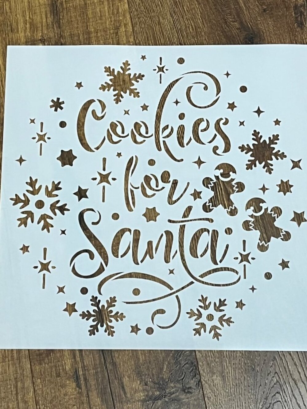 Cookies for Santa Gingerbread Christmas Stencil by Stencil Revolution